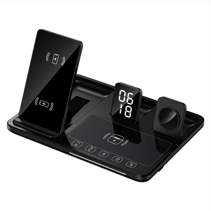 Stand de încărcare wireless pliabil pentru telefon – putere totală 30W, 15W pentru telefon, încărcare magnetică, afișaj digital