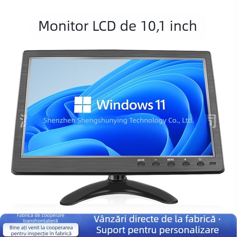 Monitor industrial SSY-Y101 – panou IPS, rezoluție 1920x1080, intrări HDMI/VGA/AV, carcasă ABS