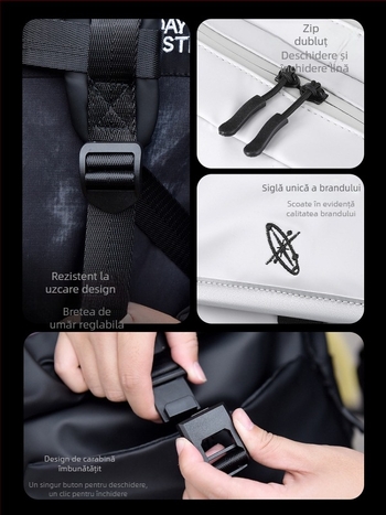 Rucsac de călătorie unisex 36-55L, impermeabil, pentru laptop 16 inch, Oxford