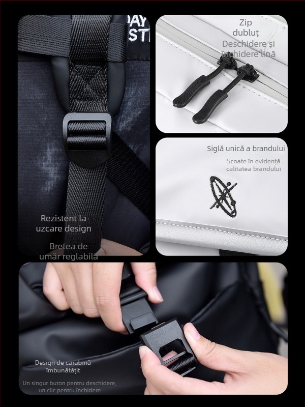 Rucsac de călătorie unisex 36-55L, impermeabil, pentru laptop 16 inch, Oxford