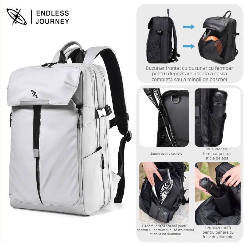 Rucsac de călătorie unisex 36-55L, impermeabil, pentru laptop 16 inch, Oxford