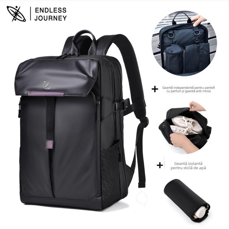 Rucsac de călătorie unisex 36-55L, impermeabil, pentru laptop 16 inch, Oxford