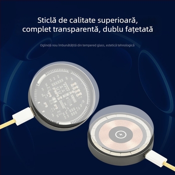 Încărcător wireless MagSafe pentru Apple 17 – transparent, magnetic, 15W PD încărcare rapidă