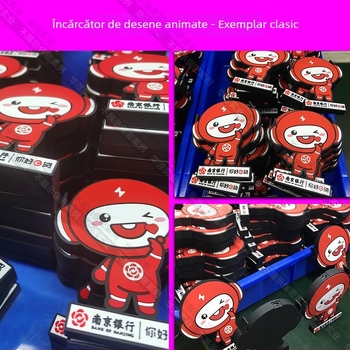 Încărcător wireless Cartoon - personalizabil, imprimare 3D, portabil, încărcare rapidă QC4.0, 5-10W