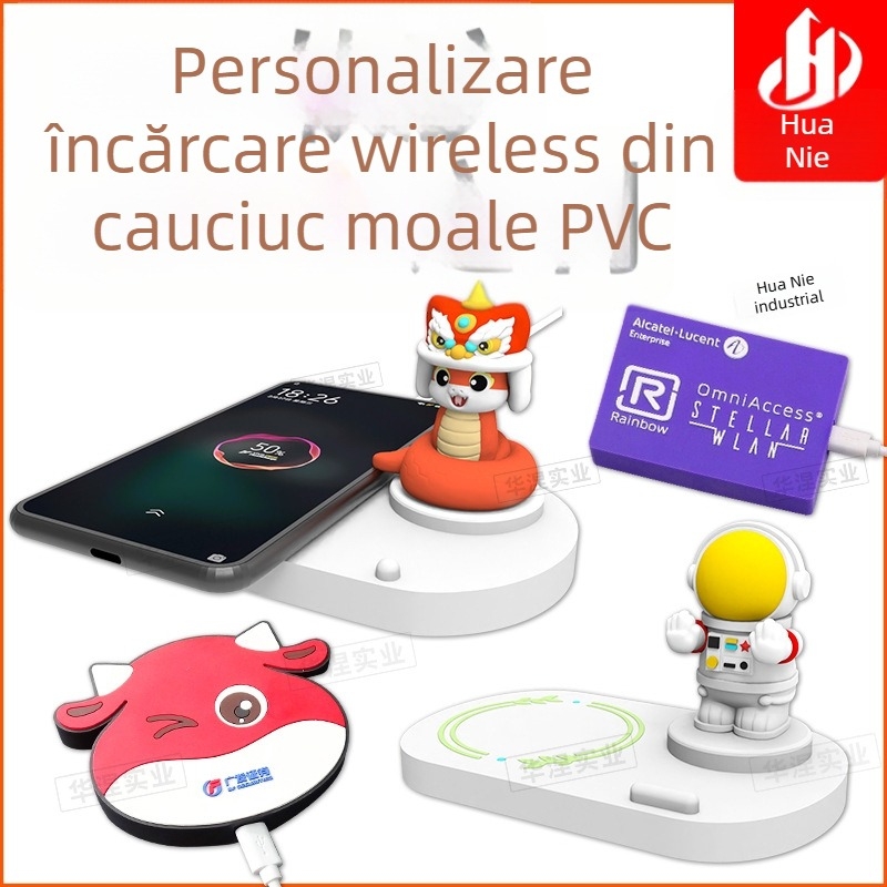 Încărcător wireless Cartoon - personalizabil, imprimare 3D, portabil, încărcare rapidă QC4.0, 5-10W