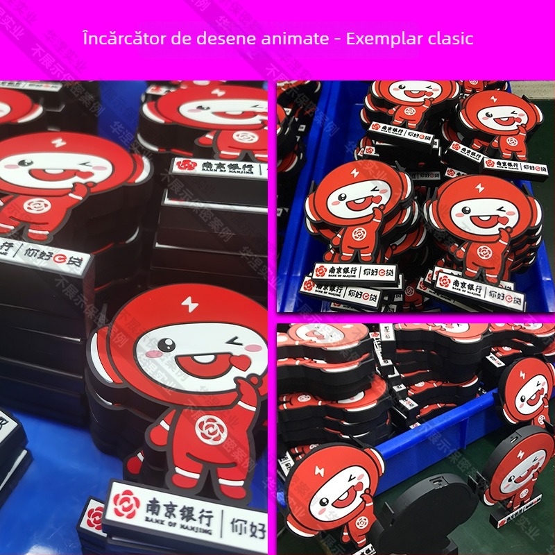 Încărcător wireless Cartoon - personalizabil, imprimare 3D, portabil, încărcare rapidă QC4.0, 5-10W