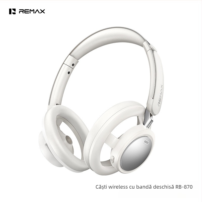 Remax căști wireless pentru cap cu reducere ENC a zgomotului, Bluetooth 6.0, rază de 10 m, sunet stereo, autonomie peste 8 ore