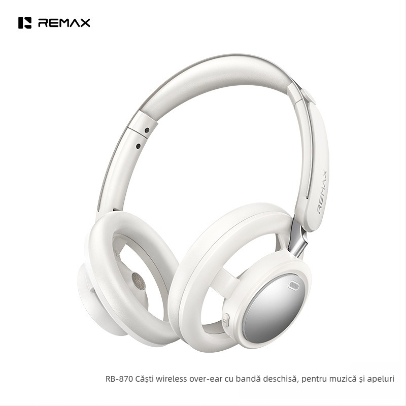 Remax căști wireless pentru cap cu reducere ENC a zgomotului, Bluetooth 6.0, rază de 10 m, sunet stereo, autonomie peste 8 ore