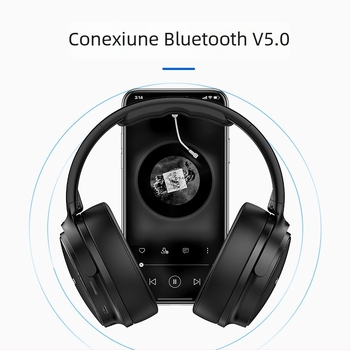 Awei headset de gaming wireless Bluetooth 5.0, pliabil, difuzoare 40 mm, supra-urechi, autonomie 4–8 ore, IPX4
