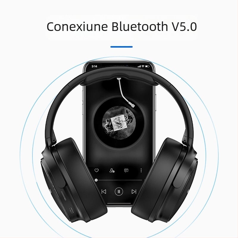 Awei headset de gaming wireless Bluetooth 5.0, pliabil, difuzoare 40 mm, supra-urechi, autonomie 4–8 ore, IPX4