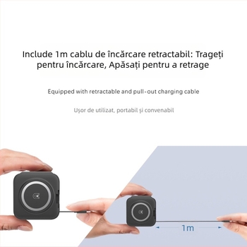 Încărcător wireless 3 în 1 pentru Apple MagSafe, design de călătorie pliabil, cablu retractabil, 15W ieșire, QC3.0