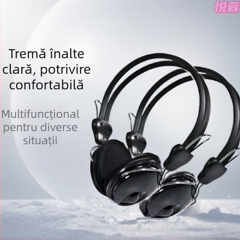 Headset cu fir pentru PC, pentru e-sports, stil retro, mufa 3.5 mm, cablu de 1.8 m, fara microfon