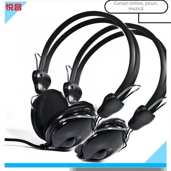 Headset cu fir pentru PC, pentru e-sports, stil retro, mufa 3.5 mm, cablu de 1.8 m, fara microfon