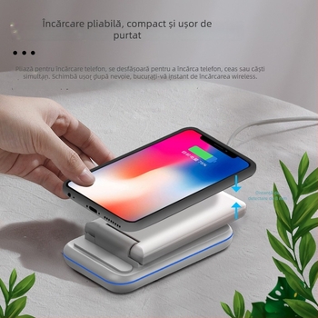 Încărcător wireless 3 în 1 pentru telefon, ceas și căști, cu PD3.0, ieșire 15W, încărcare magnetică, afișaj digital (GY-Z8A)