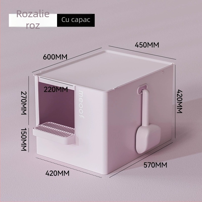 Cutie de nisip pentru pisici, design deschis semiînchis | Material PP | Coduri 25g0128m/25g0130m | Pentru pisici