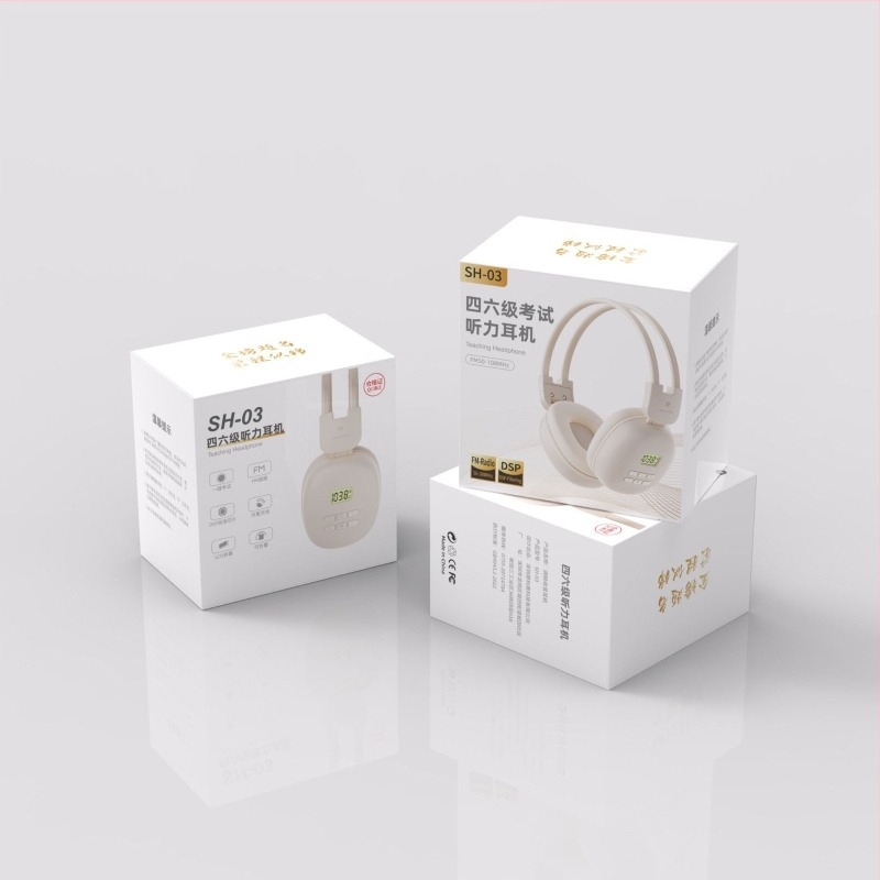 Căști wireless Dili SH03, difuzoare de 40 mm, răspuns în frecvență 200–20000 Hz, bureți de urechi din piele PU, mufă 3,5 mm