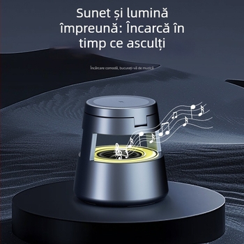 Încărcător fără fir magnetic 5 în 1 pentru iPhone, căști, ceas, difuzor Bluetooth și lampă de noapte – ieșire telefon până la 15W, 3W pentru căști/ceas, 21W în total, QC 3.0