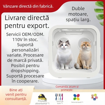 Cutie de uscare pentru animale de companie, cu motor DC, 220V, sub 1000W, model mediu-mare