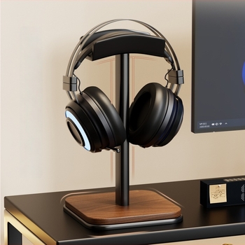 Suport pentru căști din lemn masiv, pentru birou, spațiu de depozitare — Model 2297270835714294016