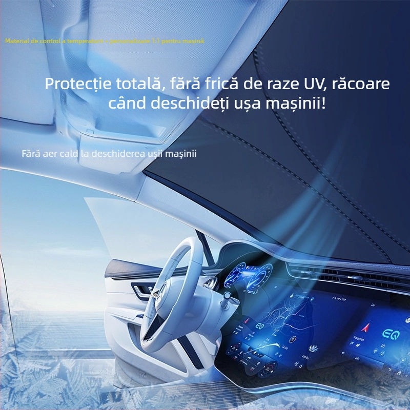 Parasolar interior pentru Xiaomi SU7 – placă frontală de izolare termică, folie de aluminiu, personalizare disponibilă, imprimare logo posibilă