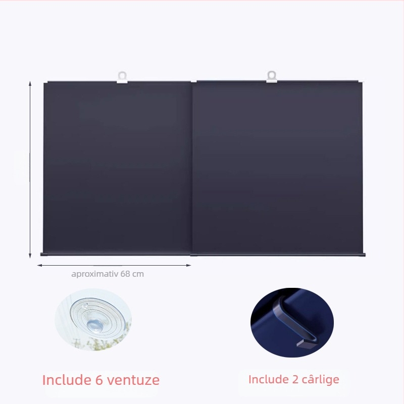 Protecție parbriz auto – PVC, montaj cu ventuză, model universal, stil simplu, model gol