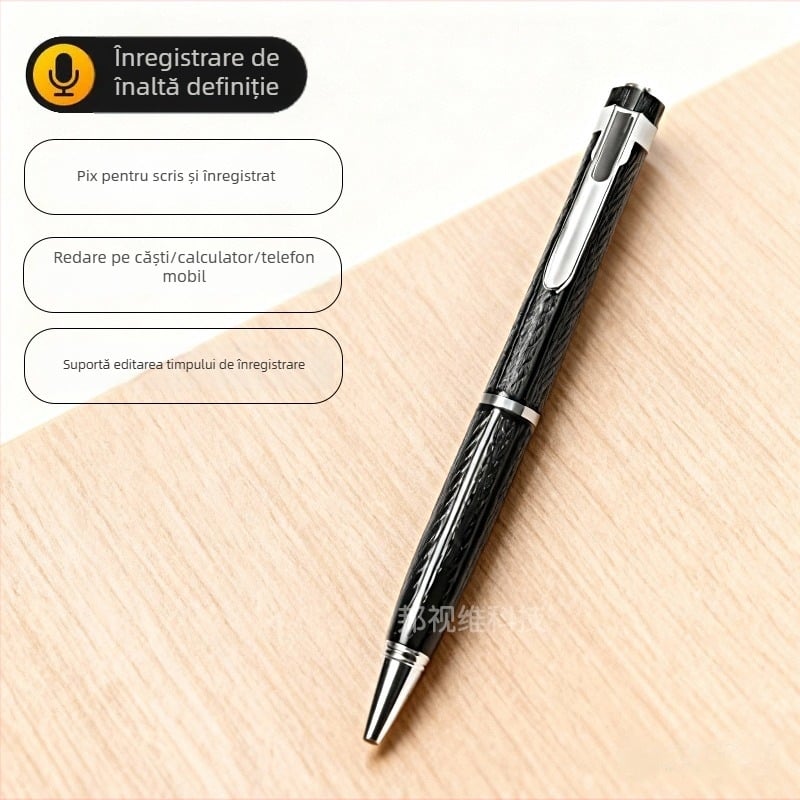 Recorder de voce portabil cu înregistrare printr-un singur clic, MP3/WAV, 480 min, card SD, USB 2.0, carcasă metalică