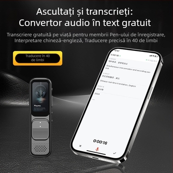 Pen de înregistrare P10, MP3/WMA, 20h înregistrare, card TF, microfoane duale