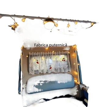 Curtină parasolară pentru tricicleta electrică Haibao, montare cu ventuze, material nețesut, tip reflexiv, cu lamele