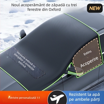 Protecție solară față pentru mașină, material Oxford, montaj încorporat, potrivire universală, protecție pentru geamurile auto, stil minimalist