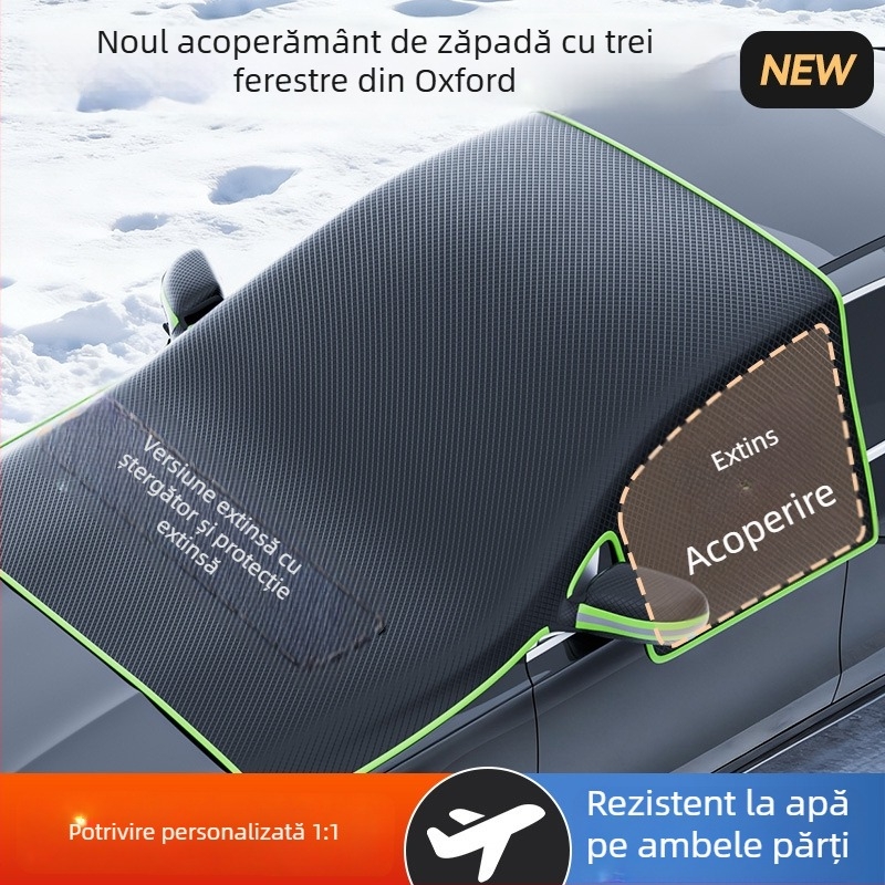 Protecție solară față pentru mașină, material Oxford, montaj încorporat, potrivire universală, protecție pentru geamurile auto, stil minimalist