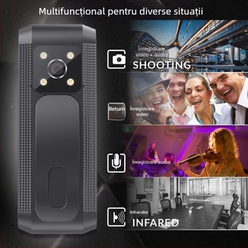 Stilou de înregistrare: recorder audio portabil profesionist cu reducere a zgomotului, trei microfoane încorporate, acoperire până la 8 m, înregistrare 5–6 ore, suport card TF