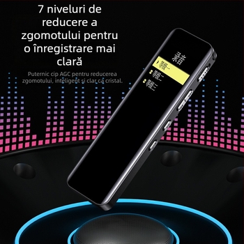 TF-52 Înregistrator vocal cu activare vocală temporizată, formate MP3/WAV, interfață USB 2.0, microfon cu condensator unidirecțional, rază de înregistrare 10 m