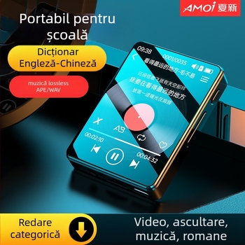 MP3 player Xia Xin X1 Bluetooth HiFi 5.0 cu card TF, înregistrare și radio FM