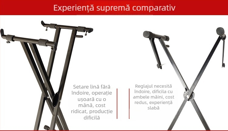 Cadrul Music Companion pentru pian electronic, construcție metalică, modelul 001, pentru instrumente muzicale