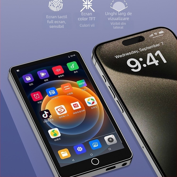 M500 Player multimedia cu WiFi, ecran HD, USB 2.0, Bluetooth și Cameră