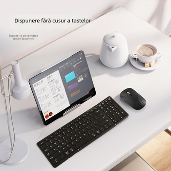 Set tastatură și mouse wireless, Bluetooth, compatibil cu mai multe sisteme, pentru telefoane, tablete și laptopuri, Model B099.