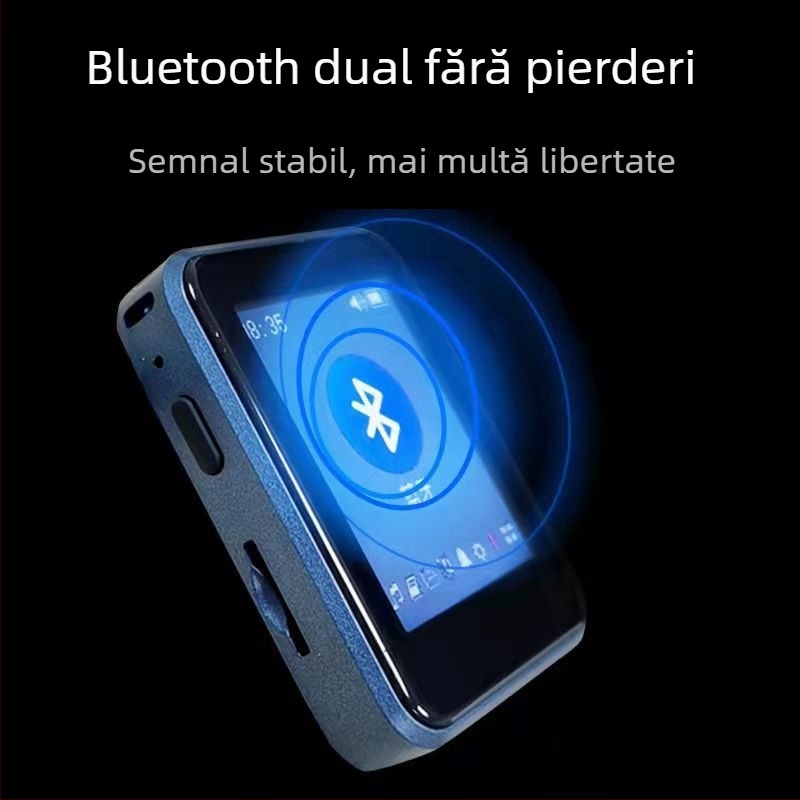 Bingjie X1 Player MP3 Bluetooth cu card TF, suportă audio MP3/WMA/WAV/OGG și video AVI/WMV/FLV/AMV, redare până la 60 de ore