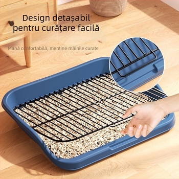Toaletă pentru câini cu cadru din plasă din oțel inoxidabil pentru câini mici și medii