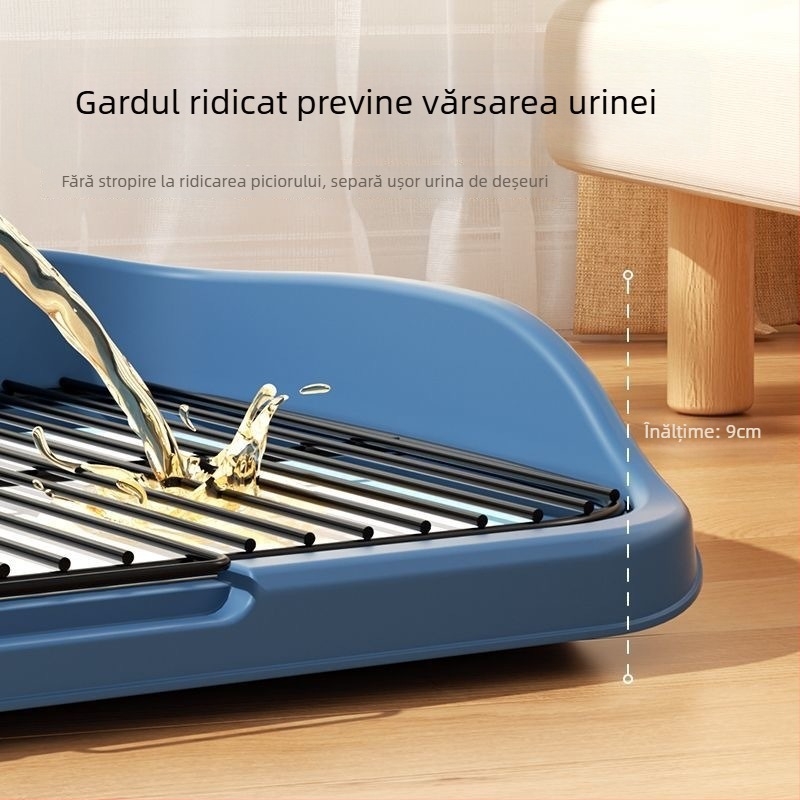 Toaletă pentru câini cu cadru din plasă din oțel inoxidabil pentru câini mici și medii