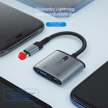 HCINOO MH356 adaptor OTG Lightning la USB 3.0 pentru Apple iPhone și iPad