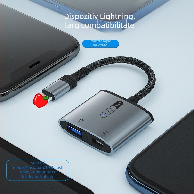 HCINOO MH356 adaptor OTG Lightning la USB 3.0 pentru Apple iPhone și iPad