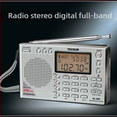 Radio Desheng PL-380 cu bandă completă, tuner digital, sunet stereo, difuzor încorporat, afișaj digital