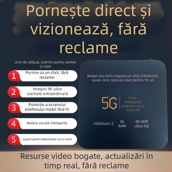 TV Box Android cu procesor Hisense, 1GB RAM, 8GB stocare, ieșire 4K