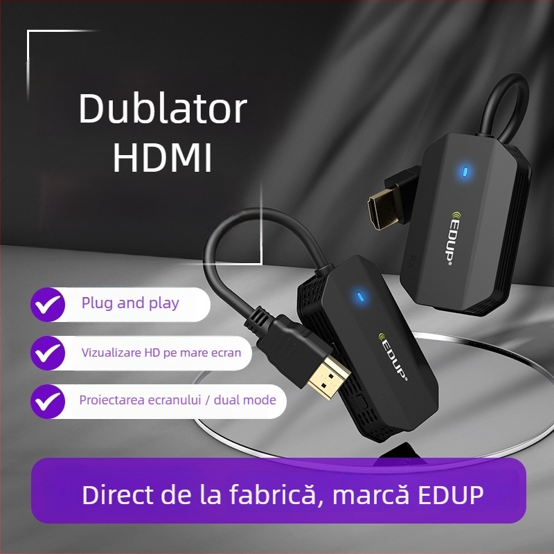 EDUP WD9905 Extensor HDMI fără fir – afișare 1080p prin HDMI, sunet HD