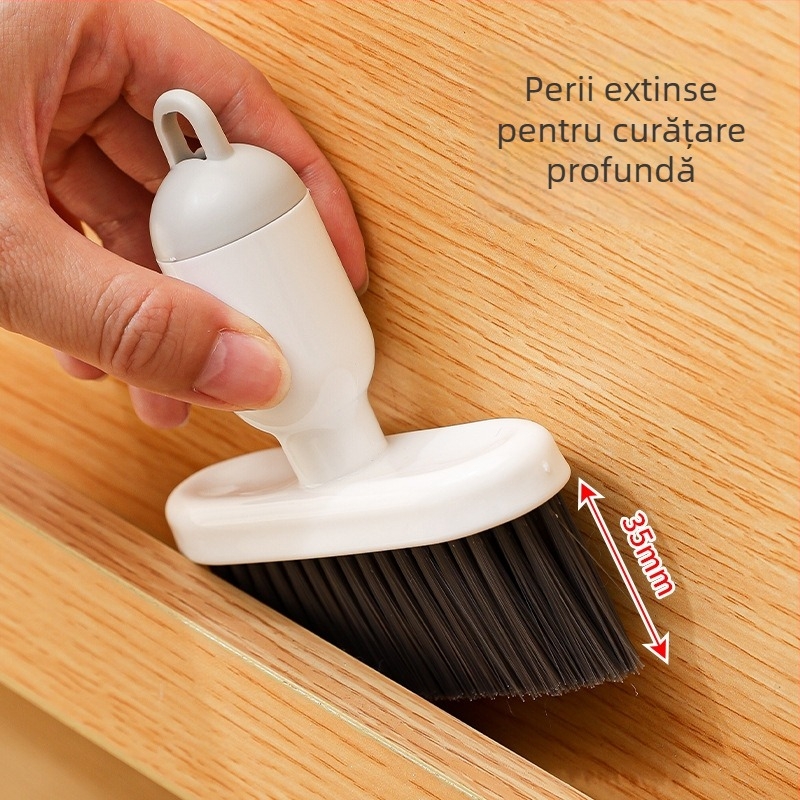 Perie de curățare a crăpăturilor — portabilă, detașabilă, cu perie pentru tastatură și praf pentru pragul ferestrei, peri moi