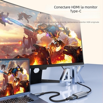 Adaptor HDMI către Type-C, cu cip LT6711, 480 Mbps, miez din cupru, model S4081-0119