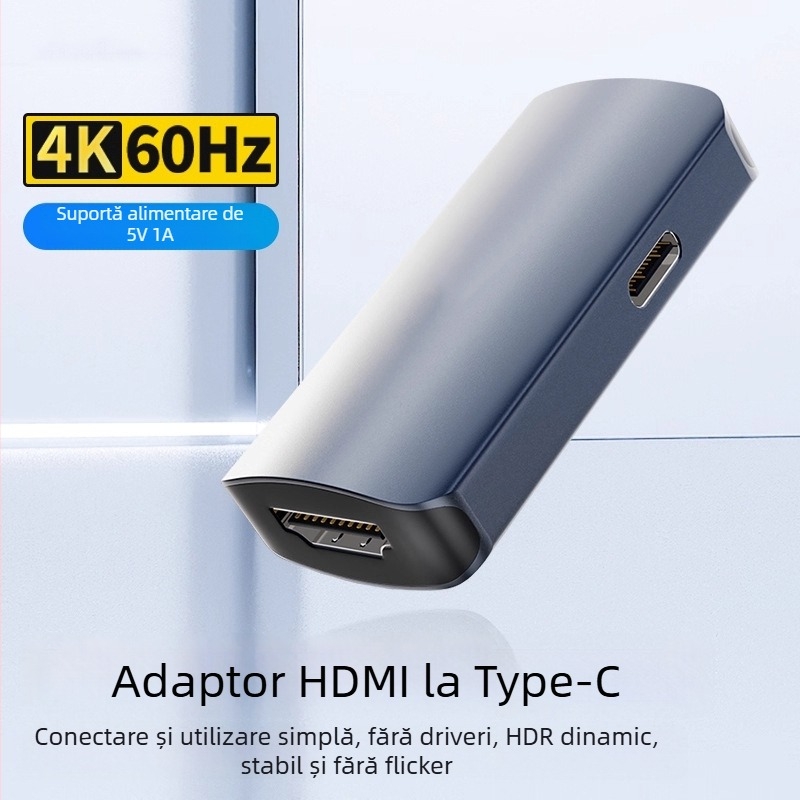 Adaptor HDMI către Type-C, cu cip LT6711, 480 Mbps, miez din cupru, model S4081-0119
