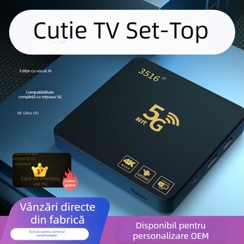 Set-top box TV cu Android, conectivitate wireless și control vocal (K6/K2, HDMI, 1080p, 1GB RAM, 8GB stocare)