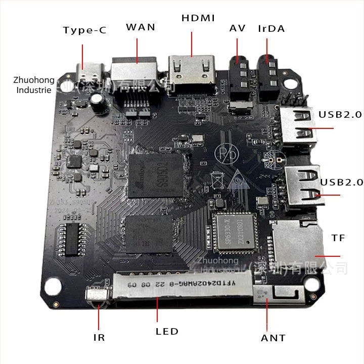 Box Android TV cu S905D2, Android 10.0, WiFi 6, 2GB RAM / 4GB ROM, ieșire HDMI