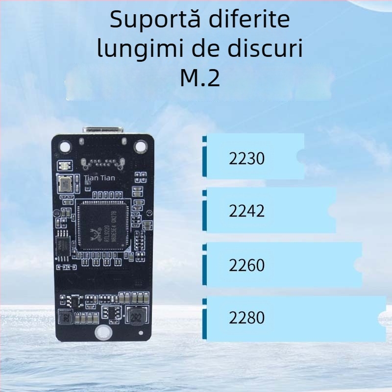 Placā adaptor M.2 SSD cu cip 9220, interfață USB 3.0, transfer de până la 20 Gbps, model 9220-U128